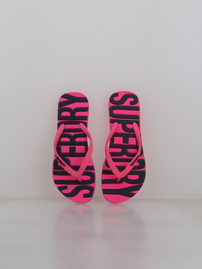 Tongs vintage rose et noir femme - Superdry