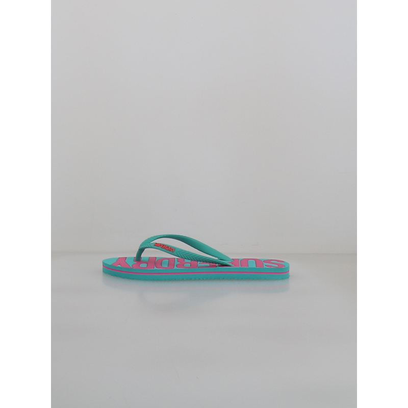 Tongs vintage turquoise et rose femme - Superdry