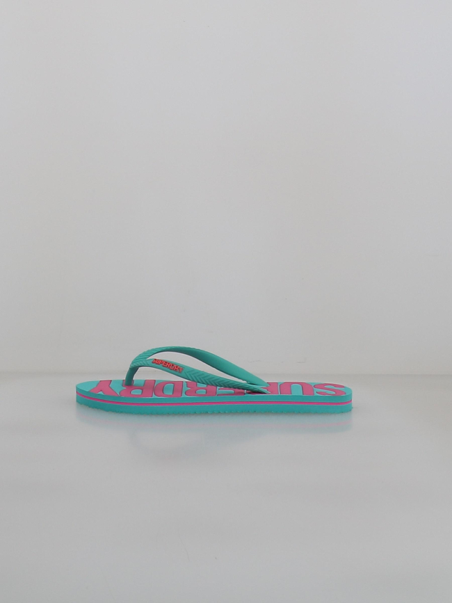 Tongs vintage turquoise et rose femme - Superdry
