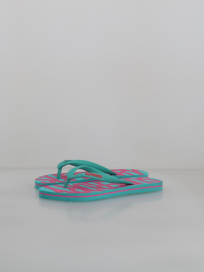 Tongs vintage turquoise et rose femme - Superdry