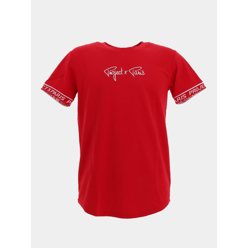T-shirt à manches courtes logo brodé rouge enfant - Project x Paris