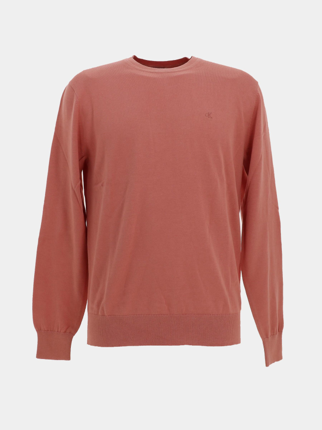 Pull fin uni petit logo rose homme - Calvin Klein