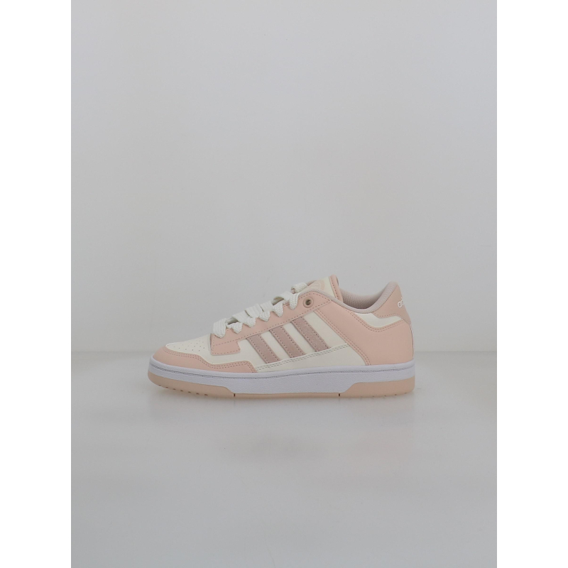 Baskets rapid court low blanc et rose femme - Adidas