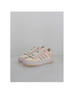 Baskets rapid court low blanc et rose femme - Adidas