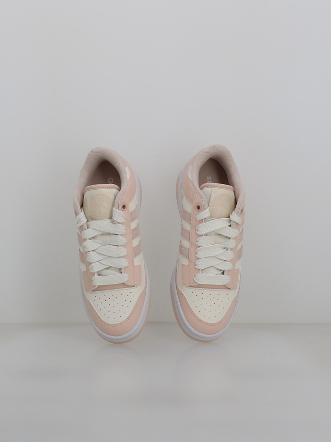 Baskets rapid court low blanc et rose femme - Adidas