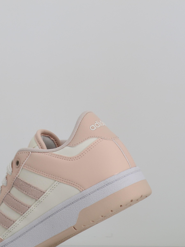 Baskets rapid court low blanc et rose femme - Adidas