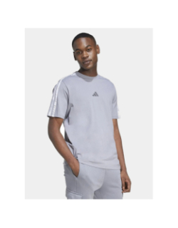 T-shirt à manches courtes et bandes graphiques gris homme - Adidas