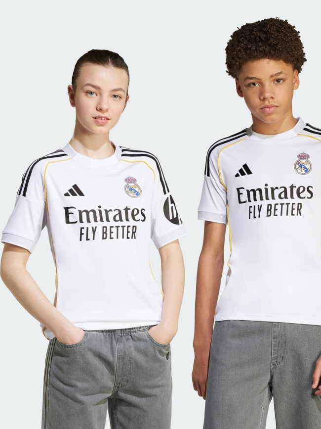 Maillot de football real madrid domicile 25/26 blanc enfant - Adidas