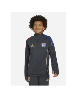 Haut d'entrainement zippé olympique lyonnais 25 gris enfant - Adidas