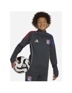 Haut d'entrainement zippé olympique lyonnais 25 gris enfant - Adidas