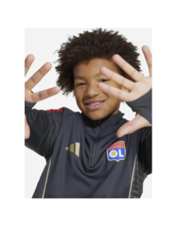 Haut d'entrainement zippé olympique lyonnais 25 gris enfant - Adidas