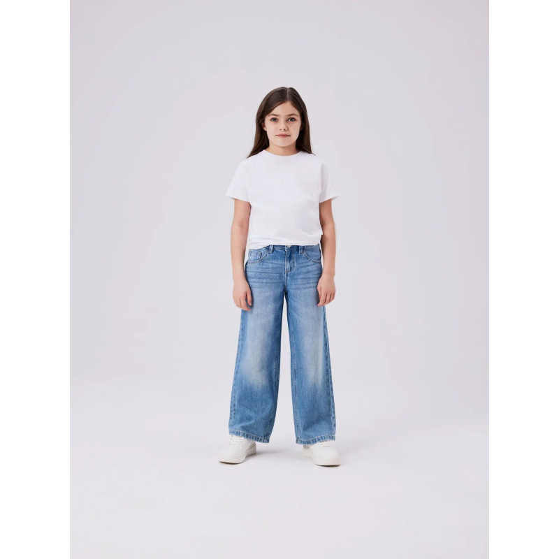 Jean large nkfrose bleu fille - Name It