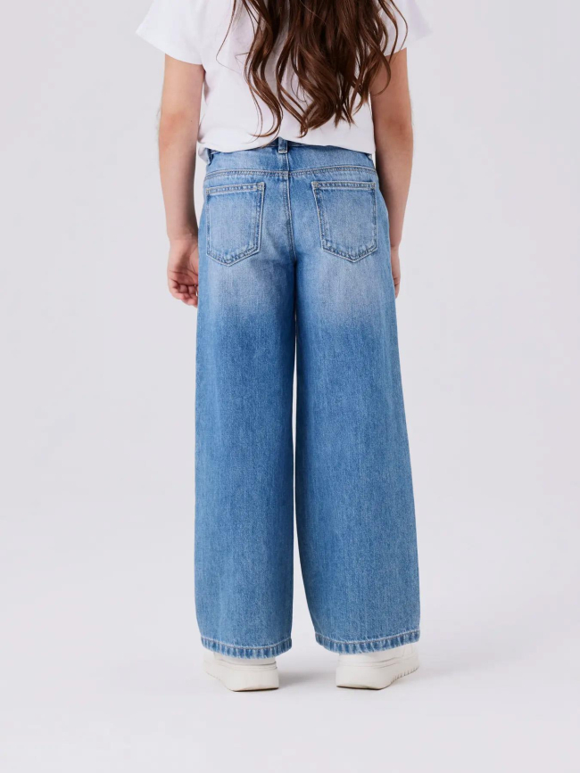 Jean large nkfrose bleu fille - Name It