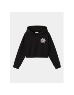 Sweat à capuche crop boxy nkfkory noir fille - Name It