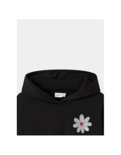 Sweat à capuche crop boxy nkfkory noir fille - Name It