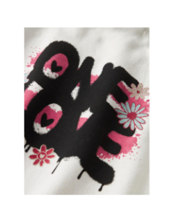 Sweat à capuche crop boxy nkfkory blanc fille - Name It