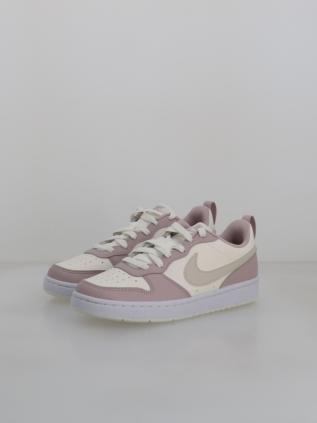 Baskets court borough low recraft gs violet et blanc enfant - Nike