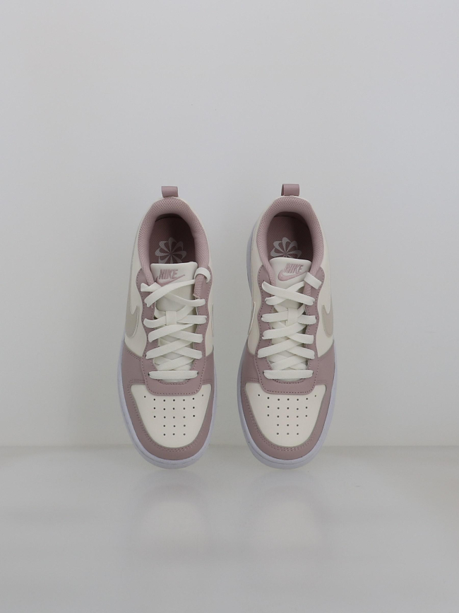 Baskets court borough low recraft gs violet et blanc enfant - Nike