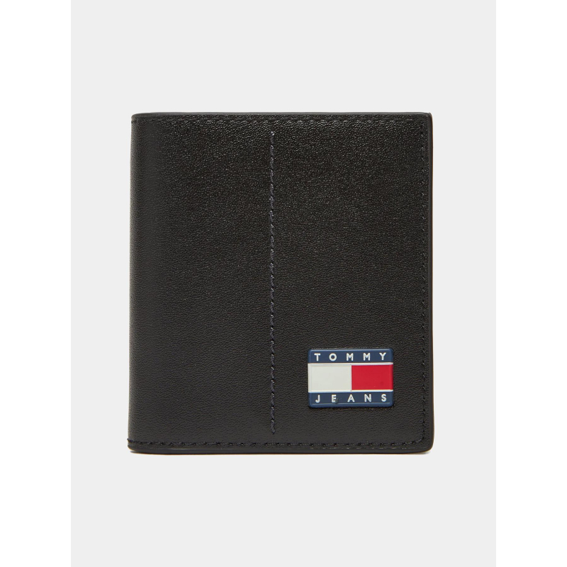 Portefeuille tjm heritage leather noir homme - Tommy Jeans