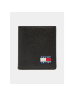 Portefeuille tjm heritage leather noir homme - Tommy Jeans