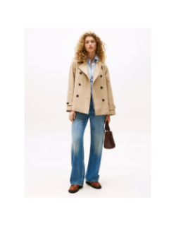 Trench coat court regular beige femme - Tommy Hilfiger