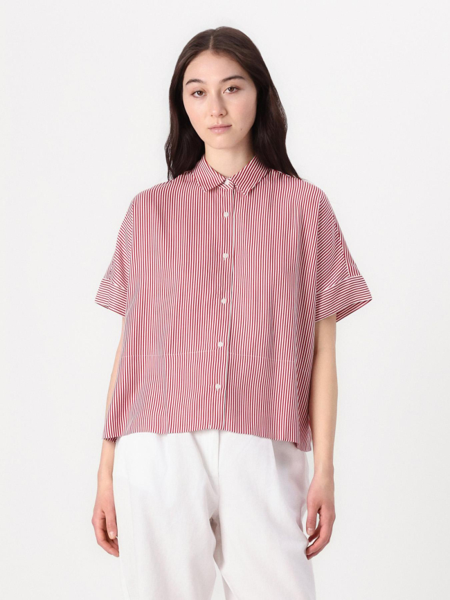 Chemise rayée soft rouge femme - Tommy Hilfiger