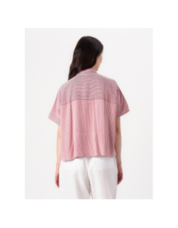 Chemise rayée soft rouge femme - Tommy Hilfiger