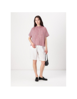 Chemise rayée soft rouge femme - Tommy Hilfiger