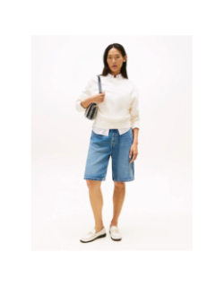 Sweat logo script argenté blanc femme - Tommy Hilfiger