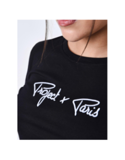T-shirt à logo signature brodé noir femme - Project X Paris
