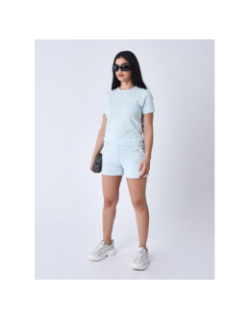 T-shirt à logo signature brodé bleu ciel femme - Project X Paris