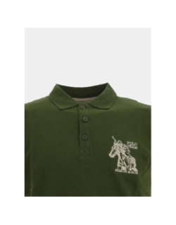 Polo à manches courtes pako kaki homme - Polo Team