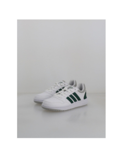 Baskets hoops 3.0 blanc et vert enfant - Adidas