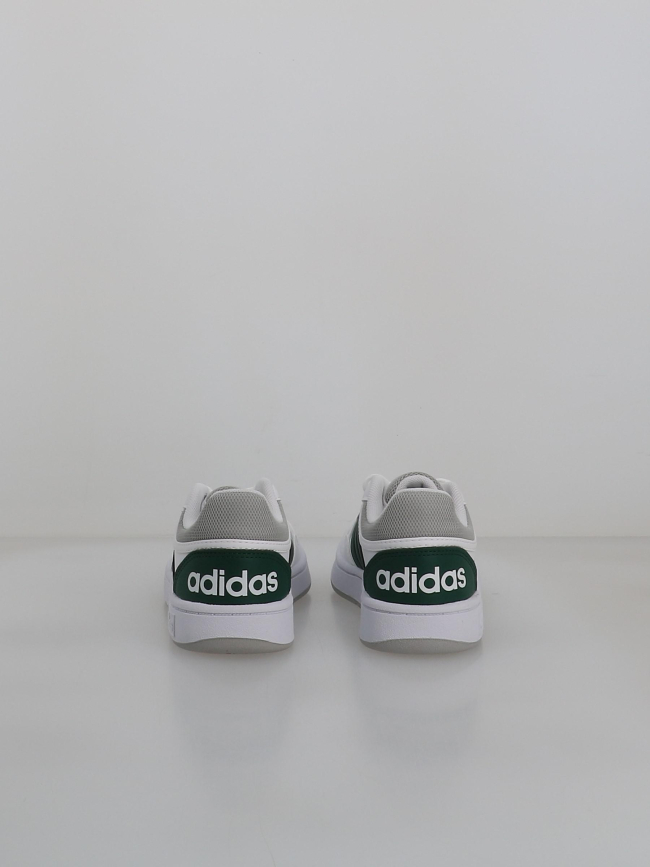 Baskets hoops 3.0 blanc et vert enfant - Adidas
