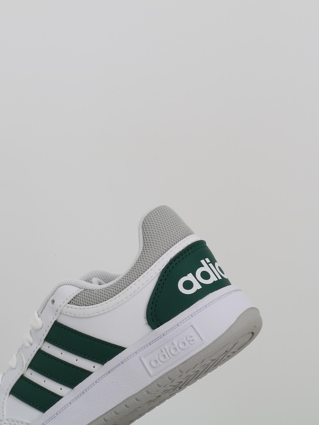 Baskets hoops 3.0 blanc et vert enfant - Adidas