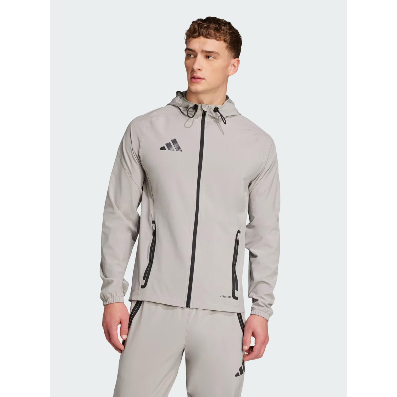 Veste tiro 25 competition vis tech travel gris homme - Adidas