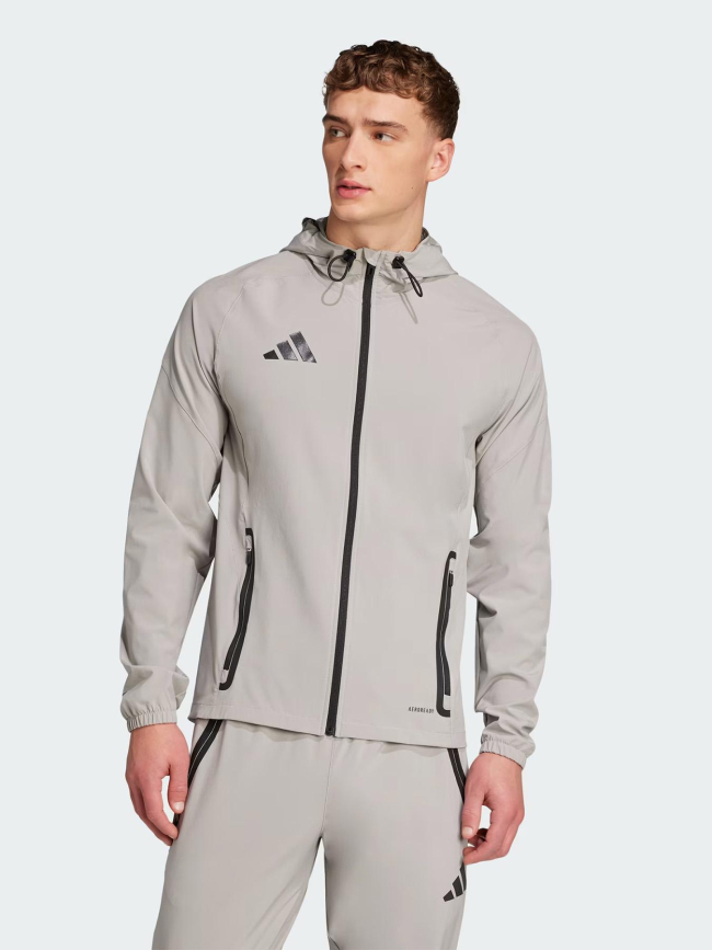 Veste tiro 25 competition vis tech travel gris homme - Adidas