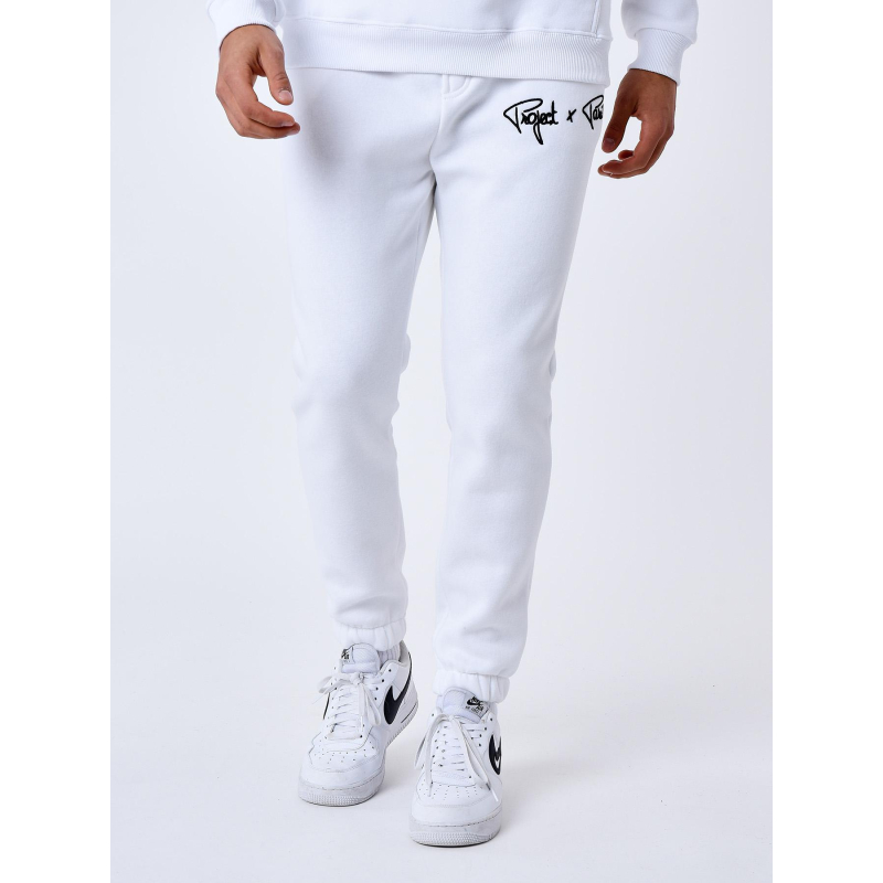 Jogging à logo signature brodé blanc enfant - Project X Paris