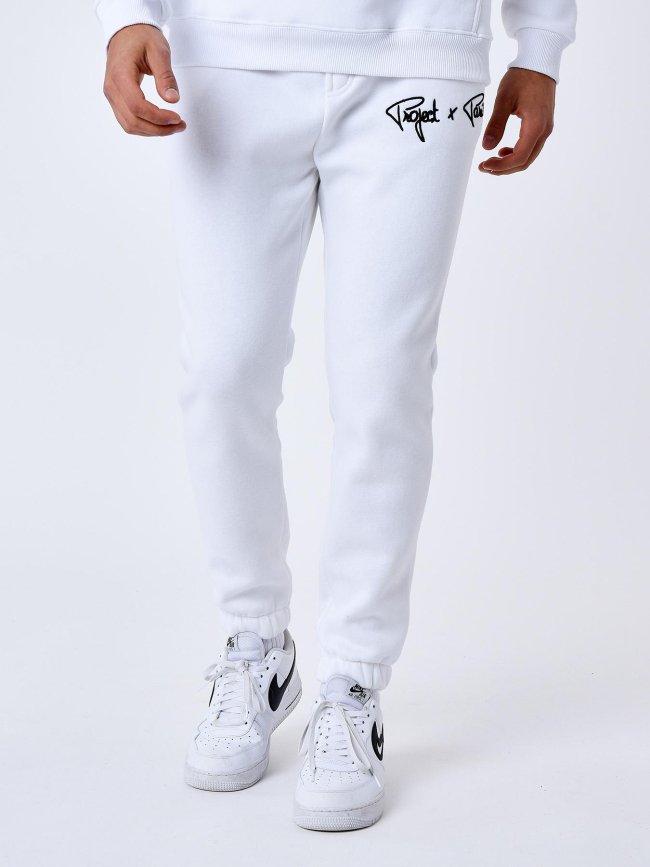 Jogging à logo signature brodé blanc enfant - Project X Paris