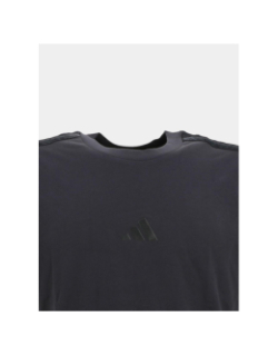 T-shirt 3 bandes logo brodé anthracite homme - Adidas
