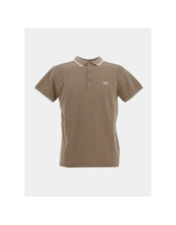Polo stretch à manches courtes beely marron homme - Sun Valley