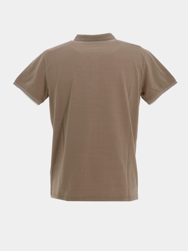 Polo stretch à manches courtes beely marron homme - Sun Valley
