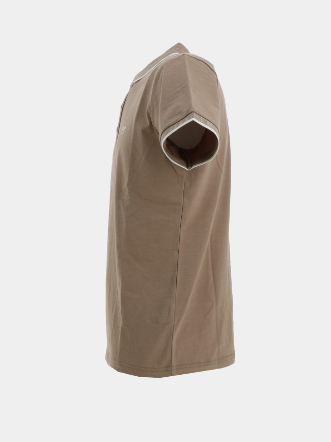 Polo stretch à manches courtes beely marron homme - Sun Valley