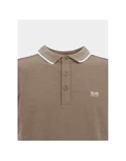 Polo stretch à manches courtes beely marron homme - Sun Valley