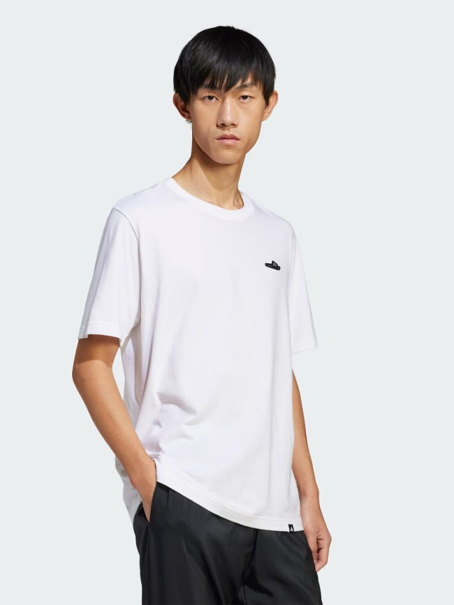 T-shirt lounge slide graphic blanc homme - Adidas