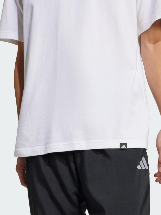 T-shirt lounge slide graphic blanc homme - Adidas