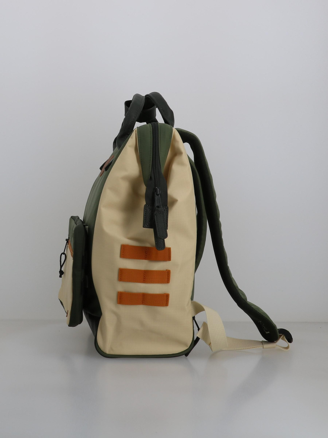 Sac à dos medium adventurer vila verde kaki beige - Cabaïa