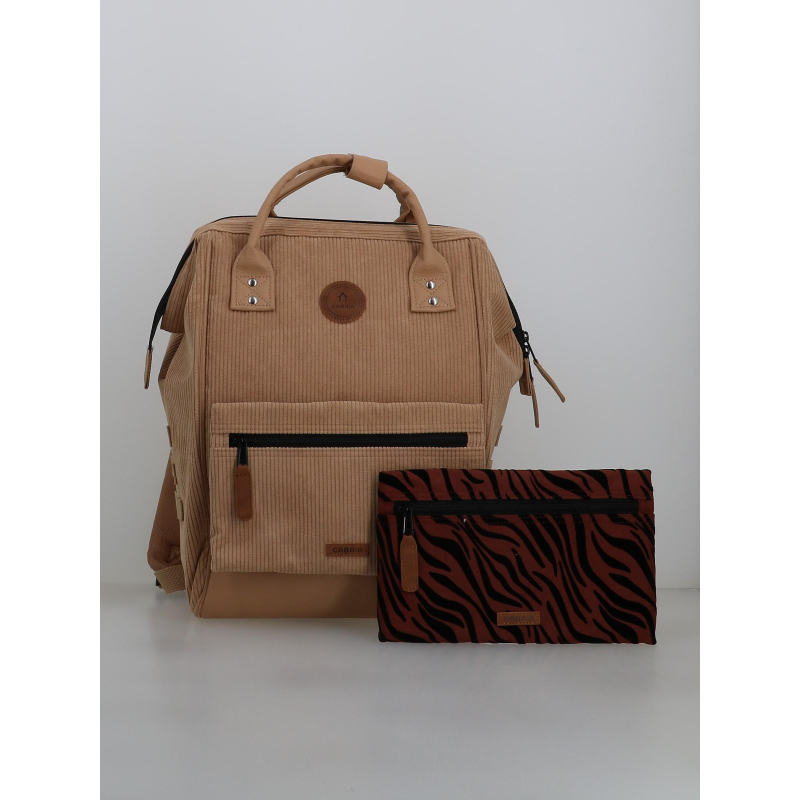 Sac à dos medium adventurer velours luxor beige - Cabaïa