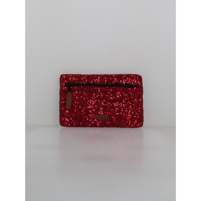 Pochette avant large rue de la hotte sequins rouge - Cabaïa