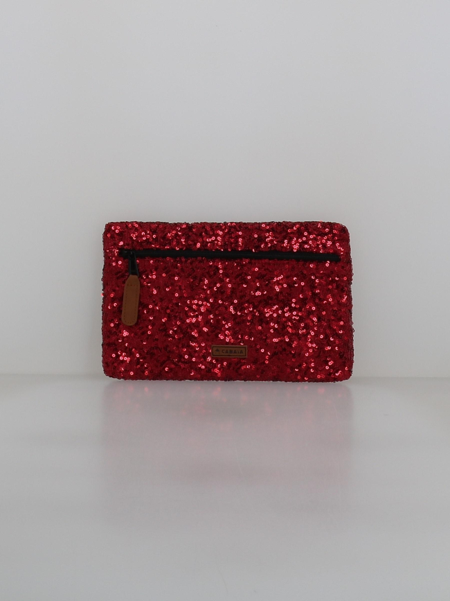 Pochette avant large rue de la hotte sequins rouge - Cabaïa